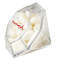 Diamond Gem Container - White Mints